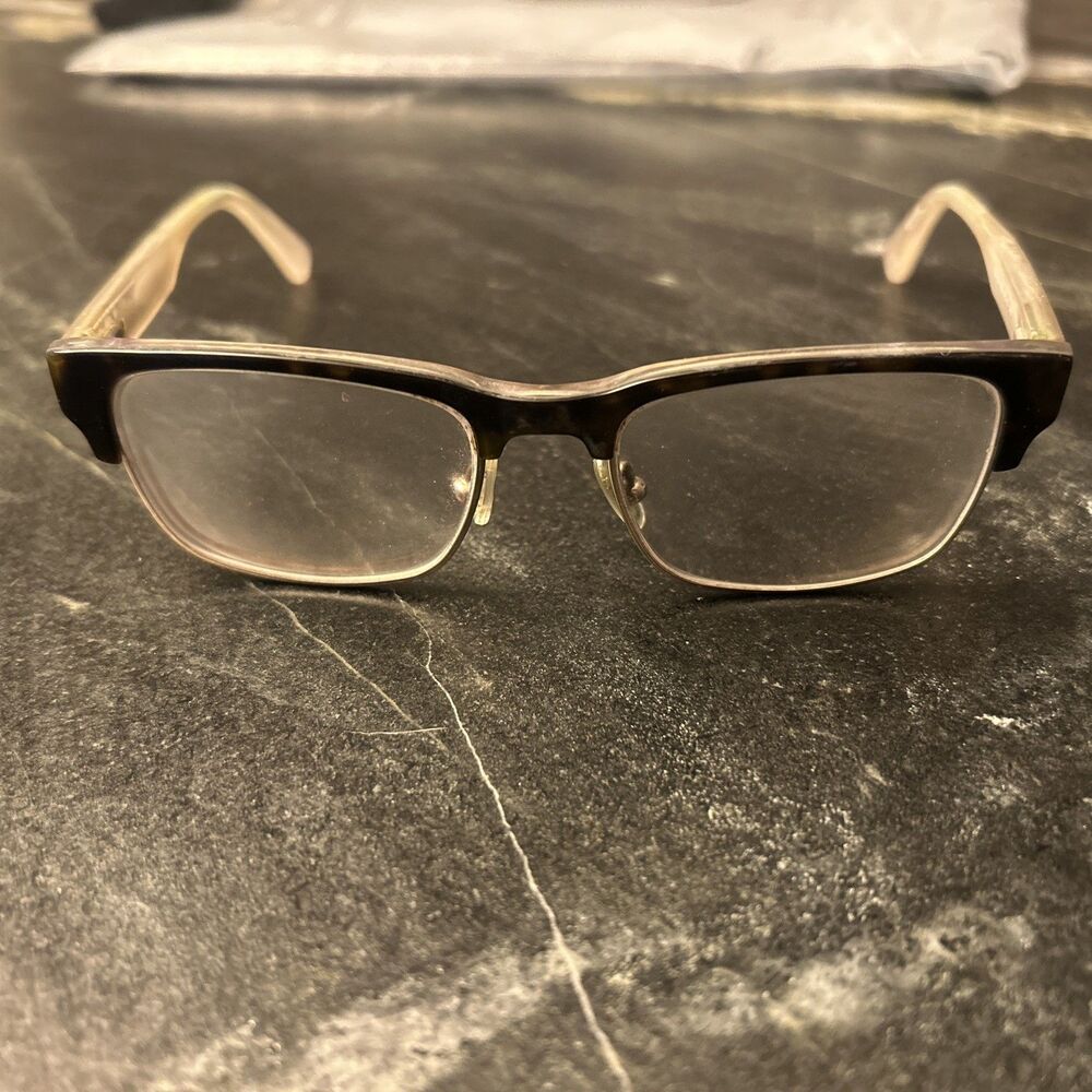 Guess GU1894 052 Rectangular Browline Eyeglasses Dark Havana Gold 53-18-140